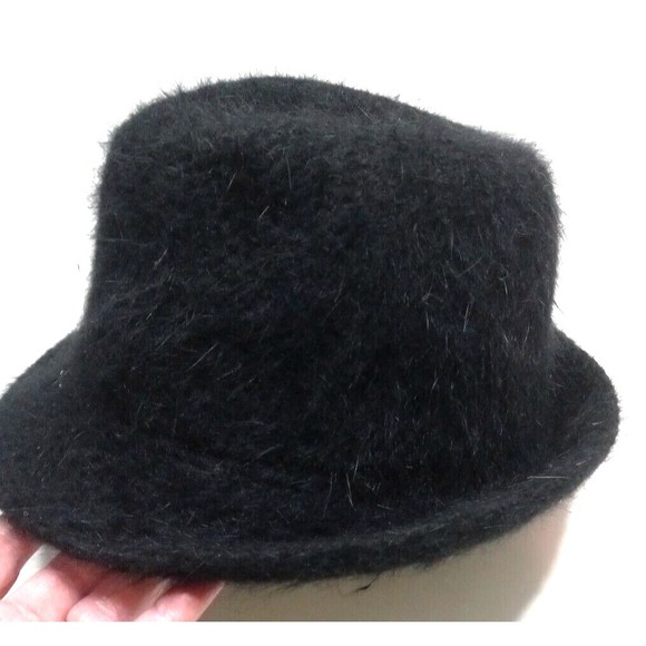 COPY - Women's Fedora Look Angora Wool Hat Vintage Black Classic Hollywood 20s … - Picture 3 of 7
